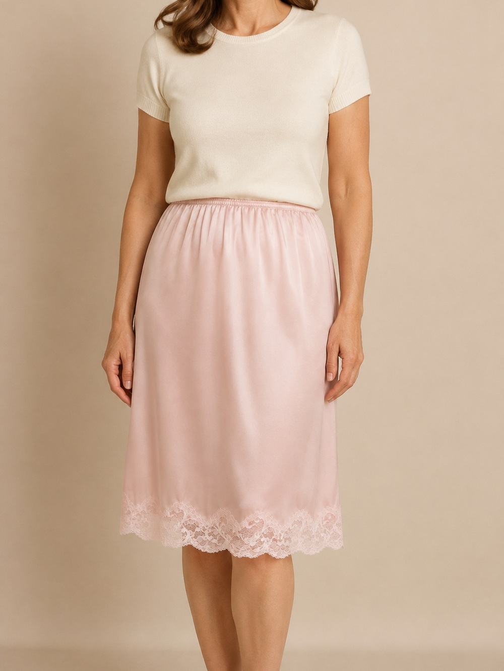 Vintage Maidenform Sweet Nothings Pink Nylon Lace Half Slip S USA Slip Dress